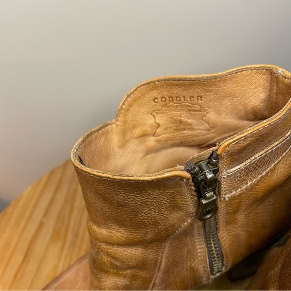 Bed Stu Cobbler Collection Isla Tan Rustic Leather Booties Size 8 - Picture 13 of 13